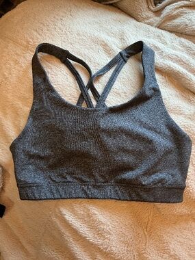 Old Navy Active Go Dry Strappy Sports Bra Charcoal Gray Size Medium